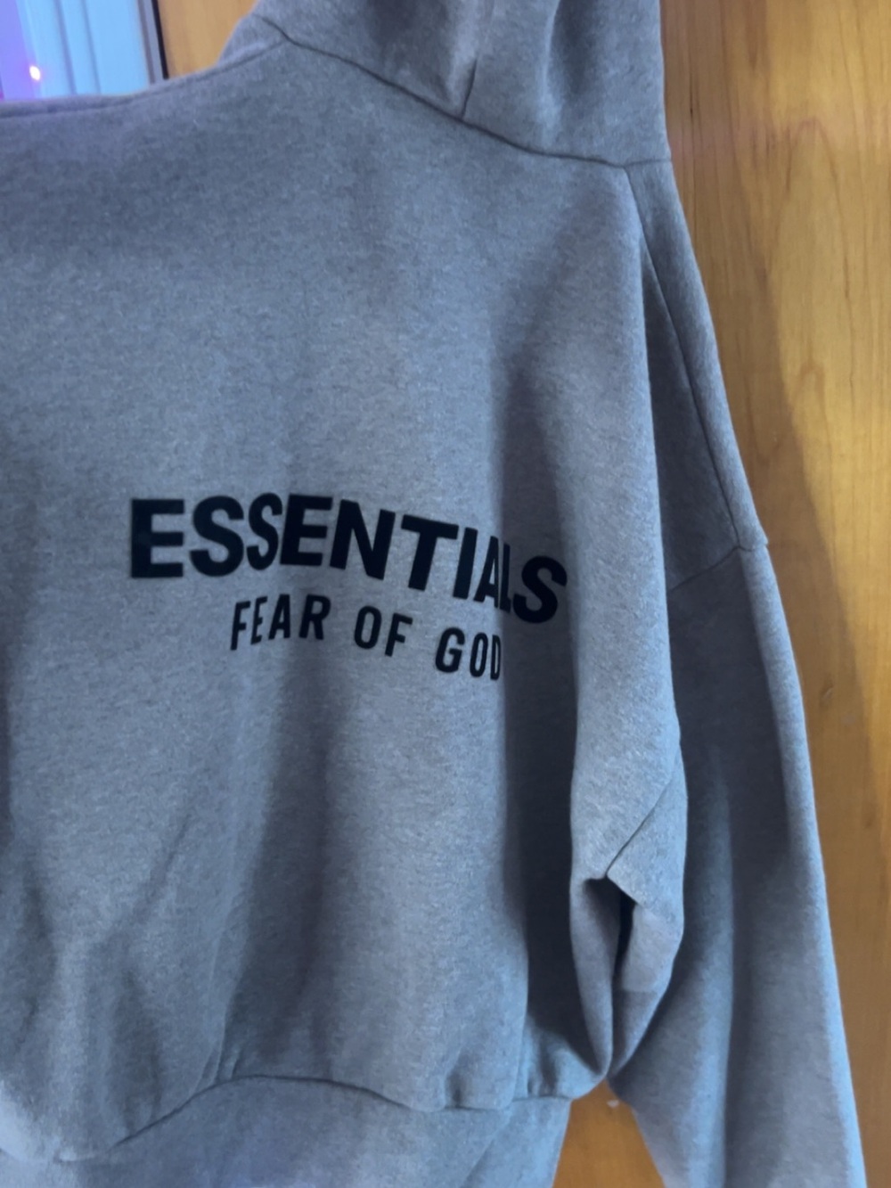 Stone Island Gray Hoodie with Black Chest Text
